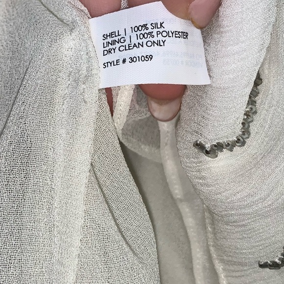 NWT Club Monaco Harley Beaded Jupe Skirt in Ivory Size 4 - Picture 11 of 12